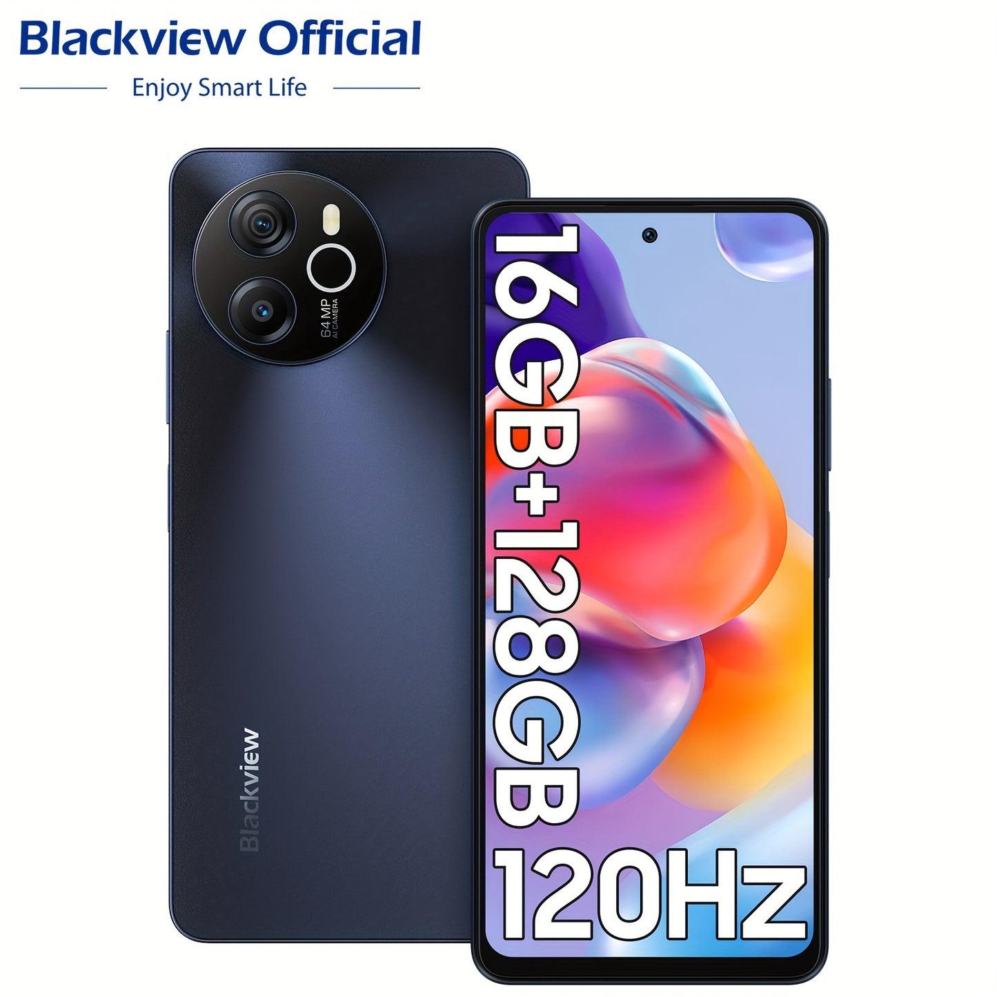 Blackview Shark 8 Unlocked Android Phones, 16GB+128GB/SD 2TB Unlocked Phones, Helio G99, Android 13 Smartphones, 120Hz 6.78" FHD+, 5000mAh+33W Fast Charge, 64MP Camera, NFC, 4G Dual SIM Mobile Phones