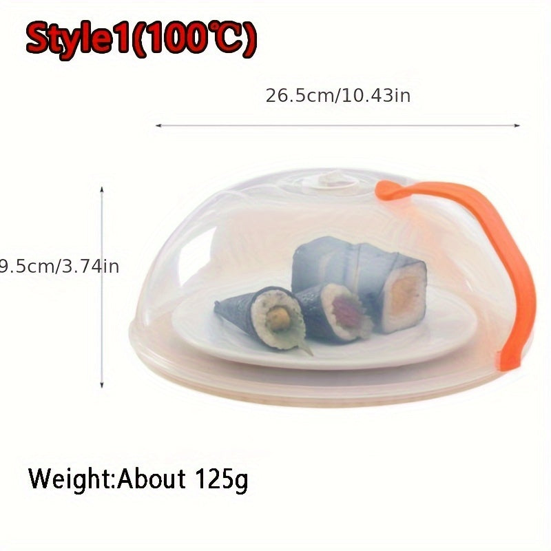 1pc Food Cover, Microwave Oven Heating Cover, Screen Protector For Food For Hot Dishes, Oil Proof Splash Proof Cover, Fresh-keeping Cover, Kitchen Supplies