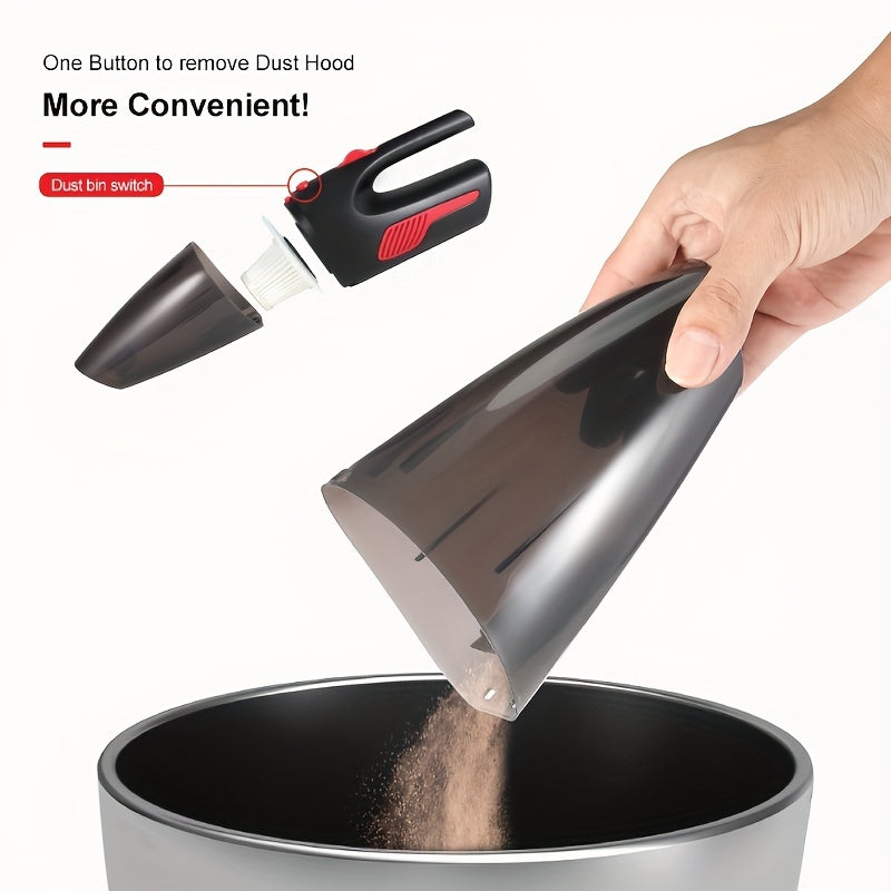 Household Car Dual-use High-power Car Vacuum Cleaner USB Charging Wireless Mini Home Handheld Vacuum Cleaner. Suitable For Cleaning Car Interior, Home, Kitchen, Keyboard, Sofa And So On