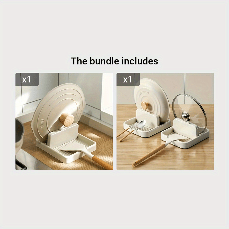 Kitchen Pot Lid Rack, Foldable Rack For Kitchenware, Spoon & Spatula Holder