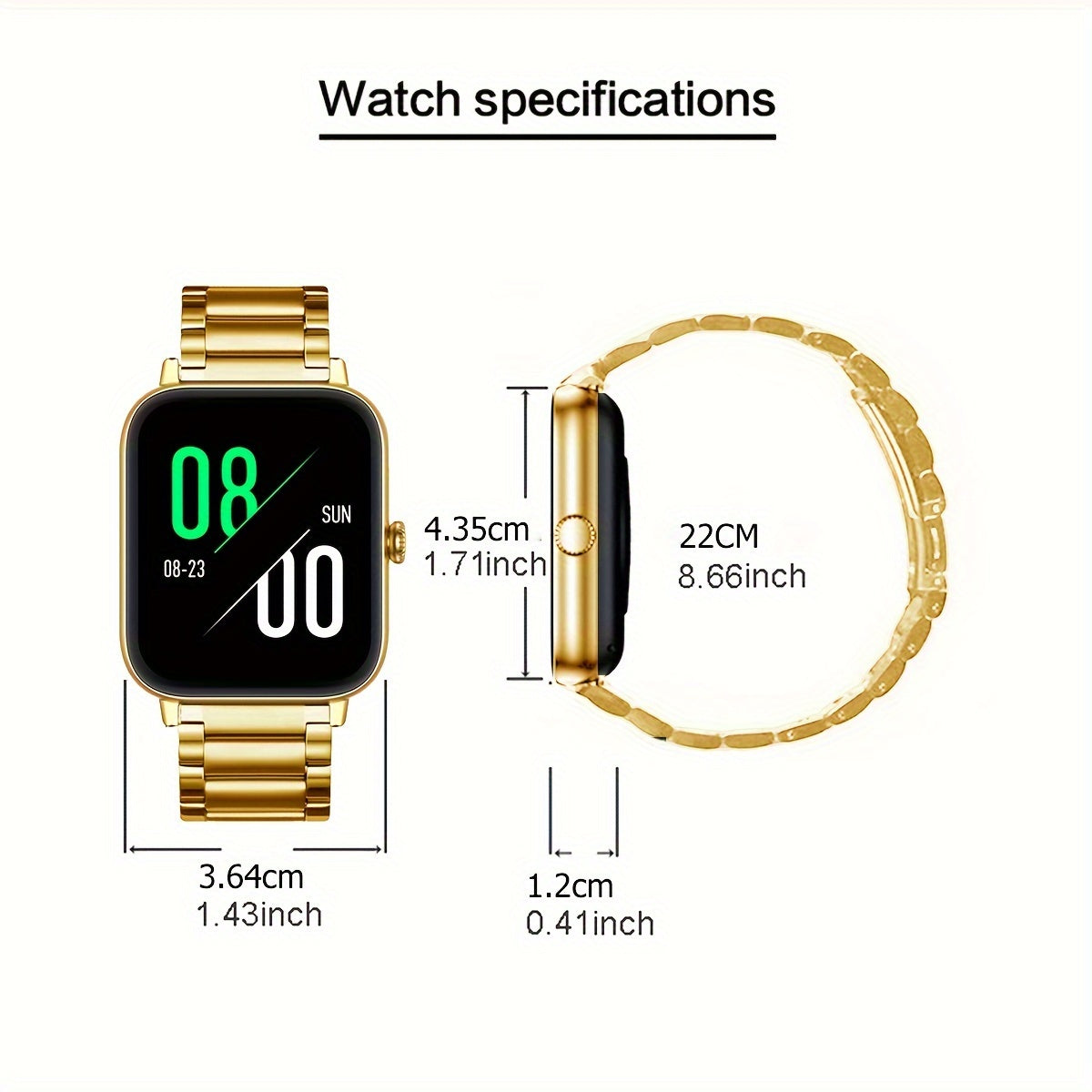 Smart Watch(Can Make And Answer Calls)1.83-inch Full Touch Screen Wireless Call Sport Watch, Compatible With Android And IPhone Phones, 100+ Sport Modes, Sport Fitness Smart Watch