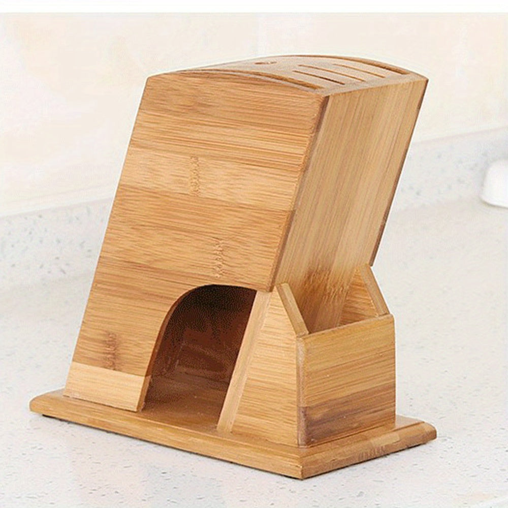 1pc Knife Storage Rack, Simple Bamboo Storage Rack, Kitchen Knife And Scissors Storage Rack, Chopsticks Storage Rack, Kitchen Supplies