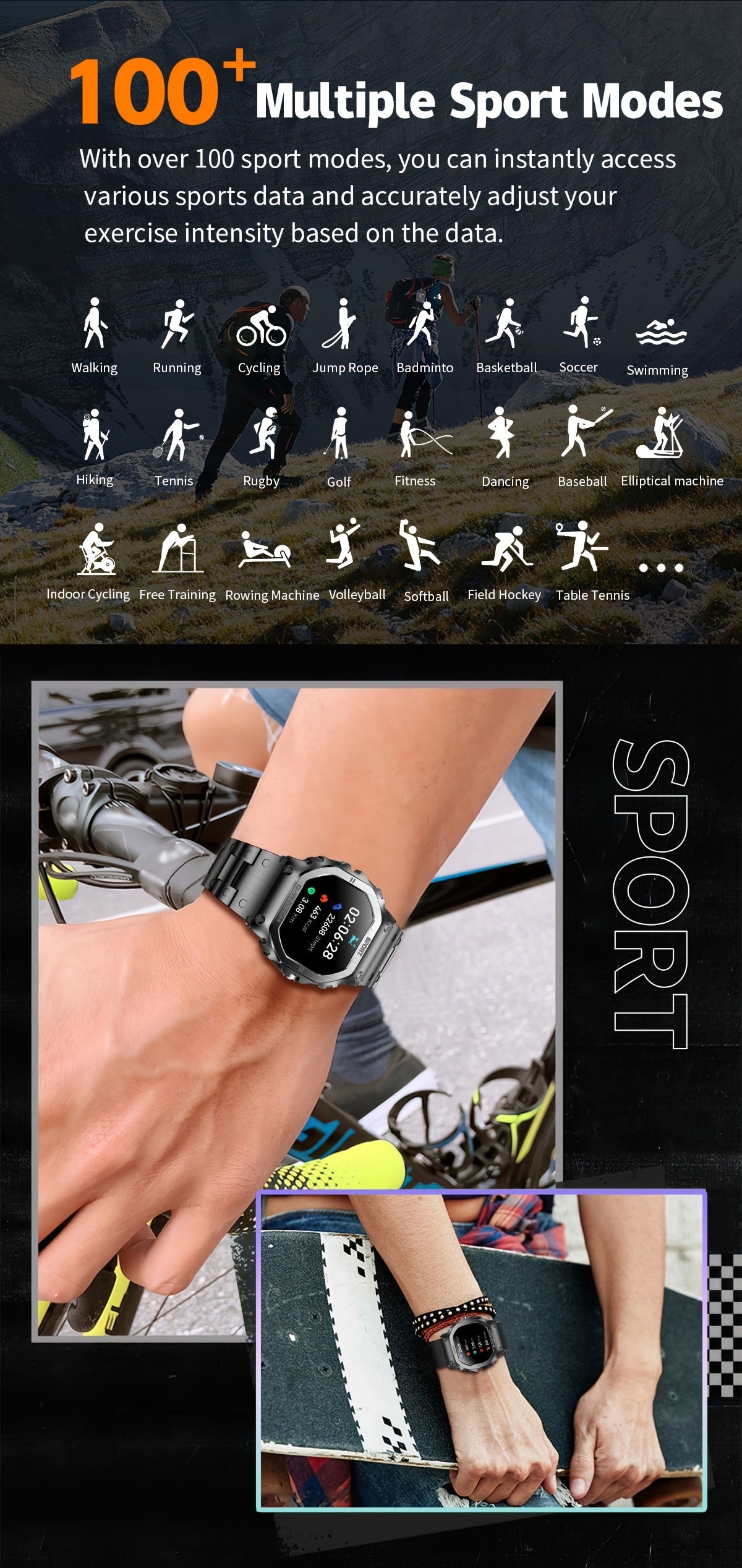 2024 New Smart Watch For Men 1.57 Inches Outdoor Sports Smartwatch With Answer/Make Call Compatible With IPhone And Android Phones G-SHOCK Style