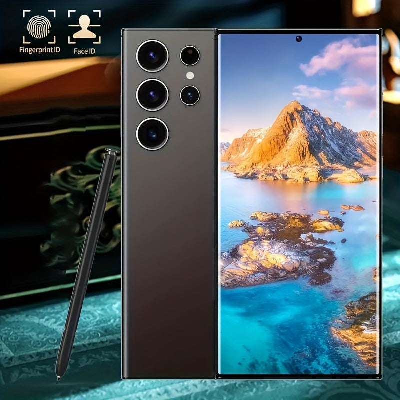 Touchscreen Smartphone - 8+256GB Dual SIM Dual Standby Cell Phones With Face Recognition, HD Camera, Long-Lasting 6800mAh Battery, Stylus, Headphones, Type-C Charging Cable, Case, And Screen Protector - Perfect Holiday Birthd
