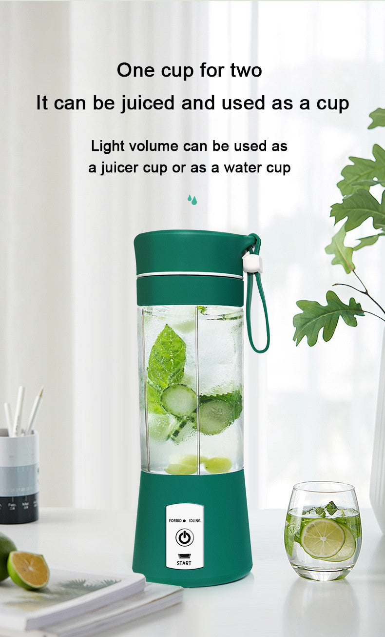 1pc Wireless Portable USB Blender, 6 Blades, Suitable For Fruit Smoothies, Home Automatic Juice Cup For Baby And Mommy