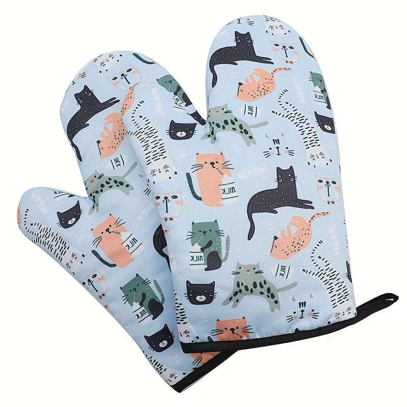 1pc Cartoon Creative Cat Oven Insulation Gloves, Microwave Oven & Baking Gloves