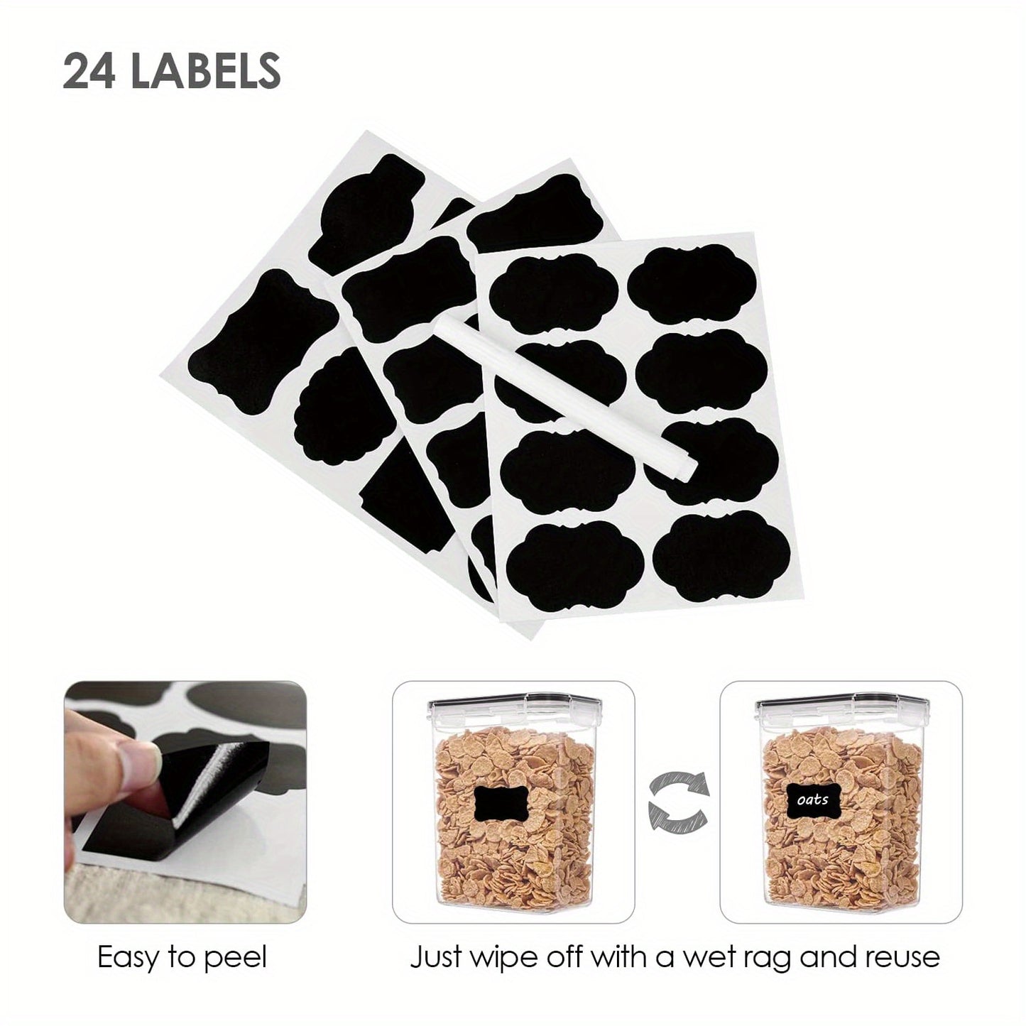 9Pcs Airtight Food Storage Containers With Lids, BPA Free, Plastic Kitchen And Pantry Canisters For Cereal, Dry Food, Flour And Sugar, Dishwasher Safe