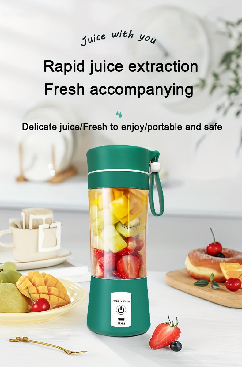 1pc Wireless Portable USB Blender, 6 Blades, Suitable For Fruit Smoothies, Home Automatic Juice Cup For Baby And Mommy