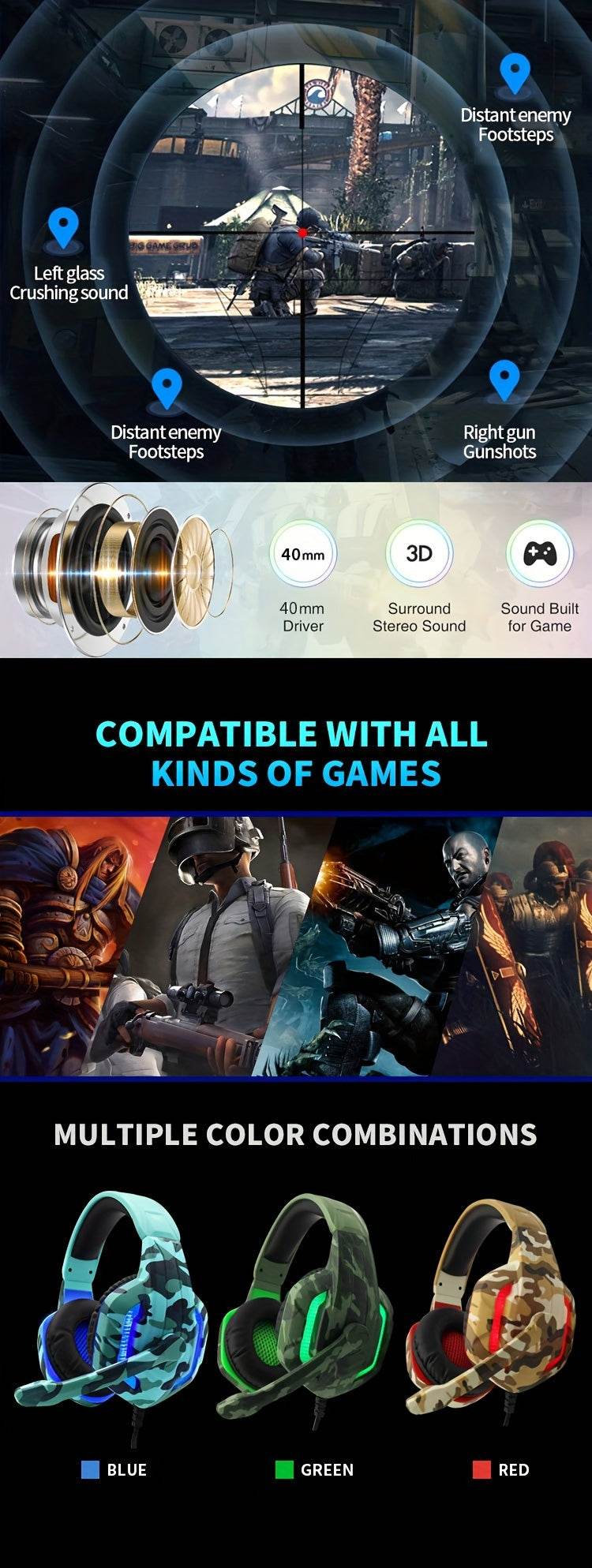 Gaming Headset Computer Accessories PC - findify 2025