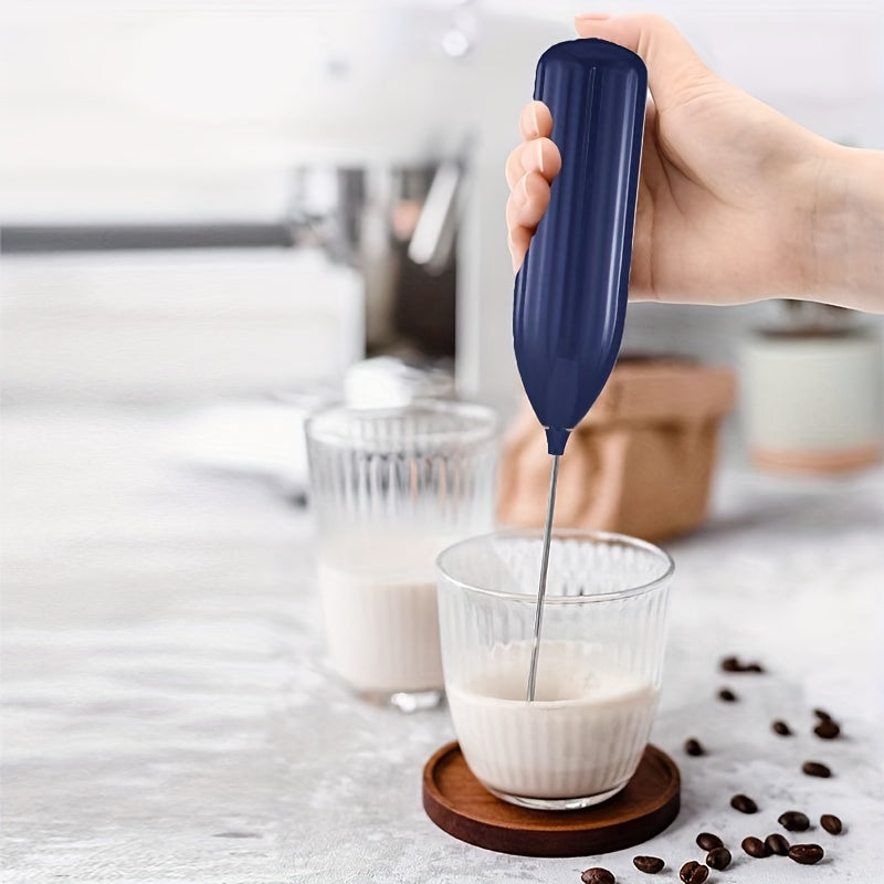 1pc Lalayuan Powerful Electric Milk Frother, Mini Milk Foamer, Handheld Electric Whisk, Battery Operated (Not Included) Drink Mixer Hand Mixer For Coffee Electric Wireless Blender For Lattes, Cappuccino, Frappe, Chocolate, Fo