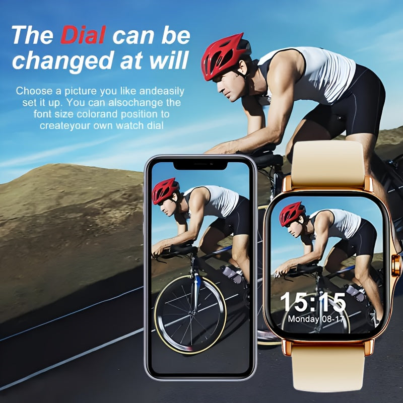 New Multi-functional Smartwatch, 1.83-inch Full Touch Screen, Built-in Microphone And Speaker HD Call, Music Playback, Multi-sport Mode Sports Watch, Step Counting Sleep Monitoring, Suitable for iPhone/Android Phones, Suitabl