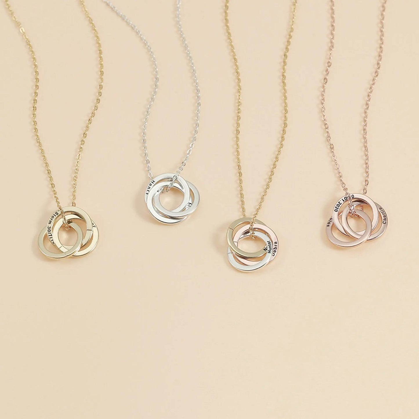 Customized Name Necklace Shopify Dropshipping Agent Engraved 18K Gold Plated Ring Fashion Pendant Necklace for Women Jewelry - findify 2025