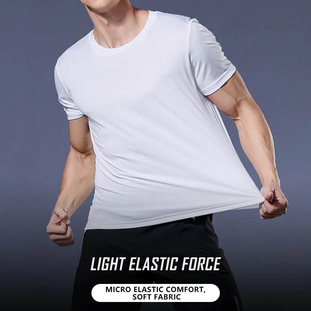 Men's Quick Dry Short Sleeve Gym Running Moisture Wicking Round Neck T-Shirt Training Exercise Gym Sport Shirt Tops Lightweight - findify 2025