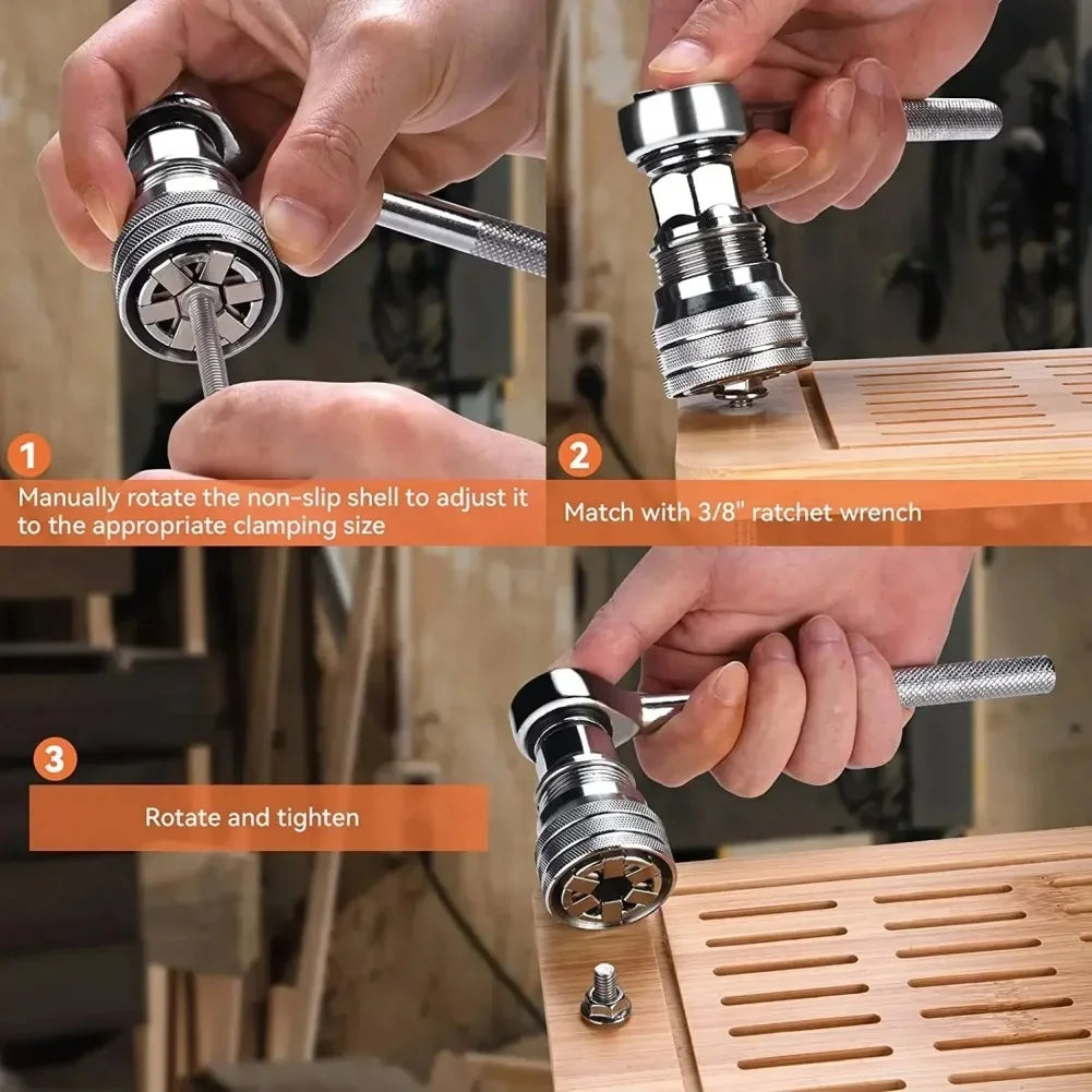Grip All: Multi-Function Universal Socket Wrench
