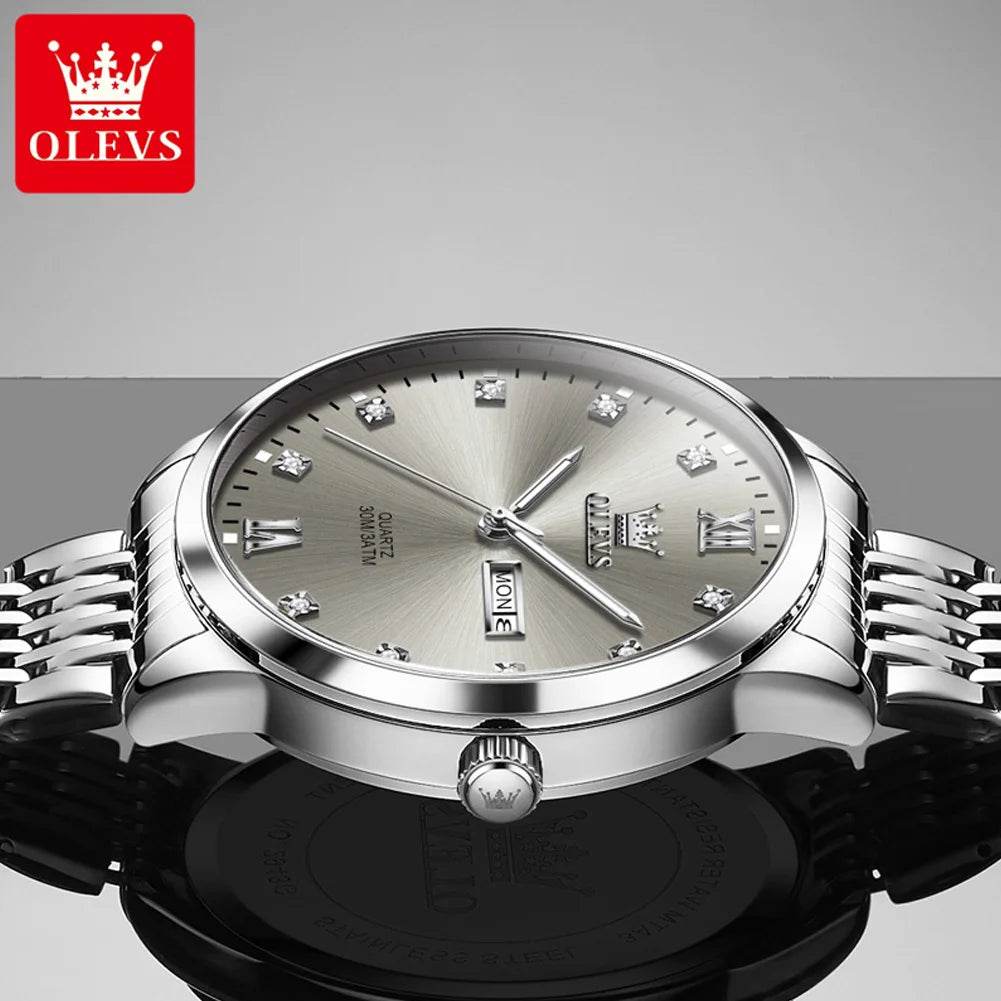 OLEVS 2943 Mens Watch Original Simple Brand Quartz Watch Waterproof Luminous Dual Calendar Display Reloj Watch For Men Gifts - findify 2025