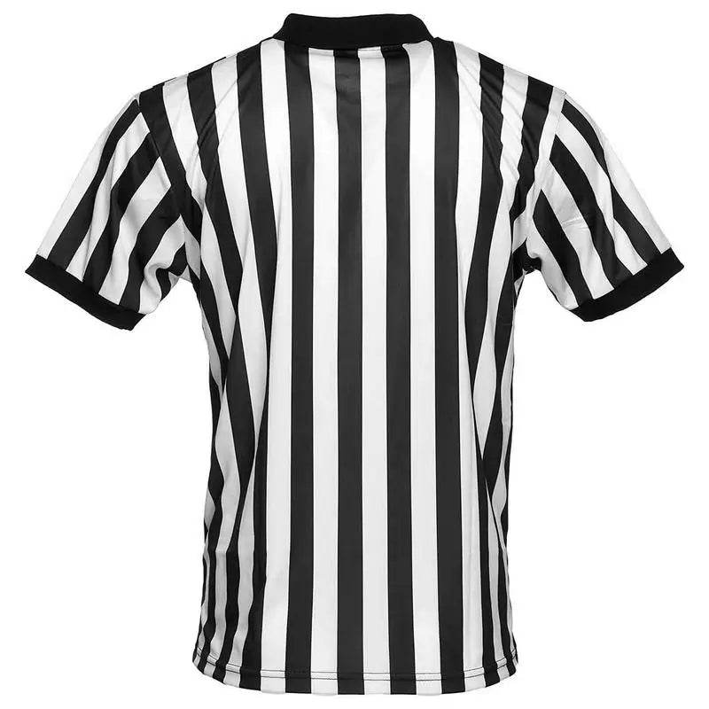 Striped Referee Shirt Men Official Pro-Style Collar Referee Shirt Gym Sporting Soccer Basketball Sports Clothes Striped Shirt - findify 2025