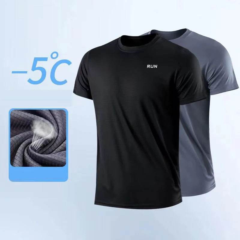 Men's Quick Dry Short Sleeve Gym Running Moisture Wicking Round Neck T-Shirt Training Exercise Gym Sport Shirt Tops Lightweight - findify 2025