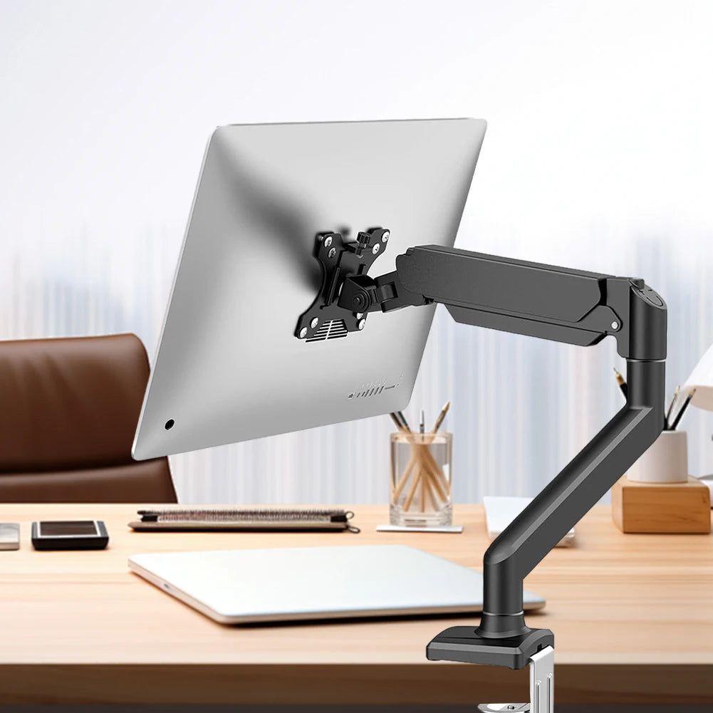 Single Monitor Stand Swivel Monitor Bracket Free Adjustable Expandable Display Bracket Holds 4.9 To 19.8lbs for Home Office
