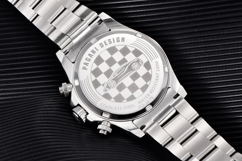 PAGANI DESIGN Men Quartz Wristwatches VK63 Watch For Men Ceramic Bezel Chronograph Sports Waterproof Stainless Reloj Hombre 2023