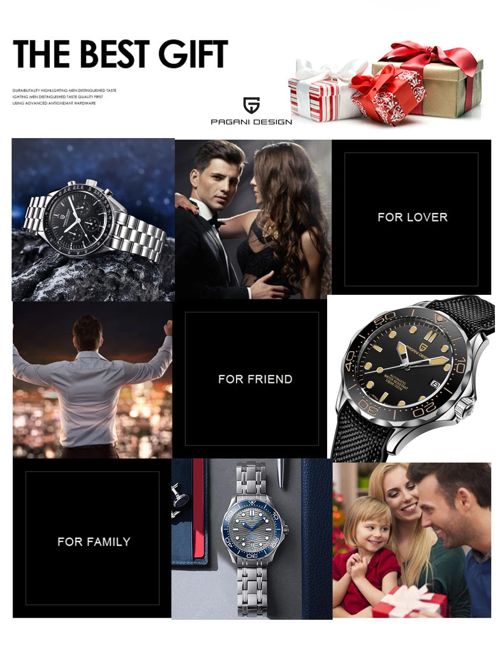 PAGANI DESIGN Men Quartz Wristwatches VK63 Watch For Men Ceramic Bezel Chronograph Sports Waterproof Stainless Reloj Hombre 2023