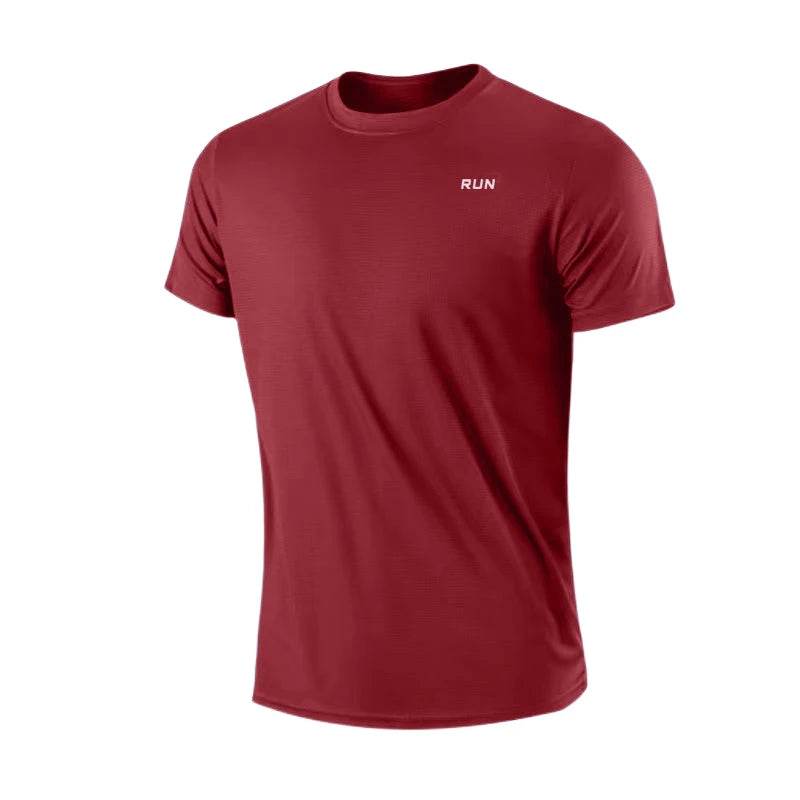 Men's Quick Dry Short Sleeve Gym Running Moisture Wicking Round Neck T-Shirt Training Exercise Gym Sport Shirt Tops Lightweight - findify 2025