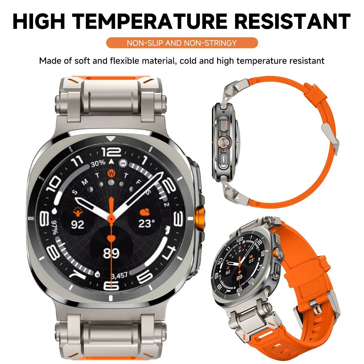Rubber Strap for Samsung Galaxy Watch 7 Ultra 47mm Sports Silicone Band Bracelet for Galaxy Watch Ultra 47mm Watchband Wristband - findify 2025