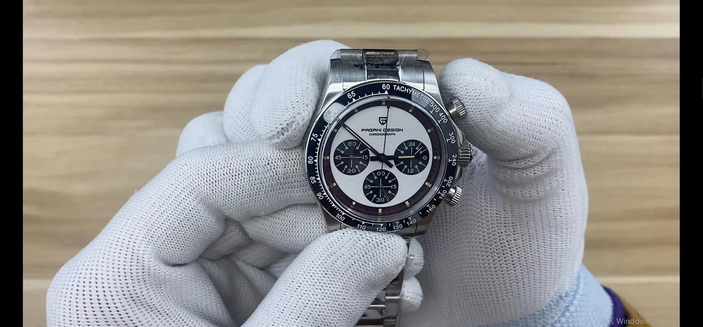 PAGANI DESIGN Men Quartz Wristwatches VK63 Watch For Men Ceramic Bezel Chronograph Sports Waterproof Stainless Reloj Hombre 2023