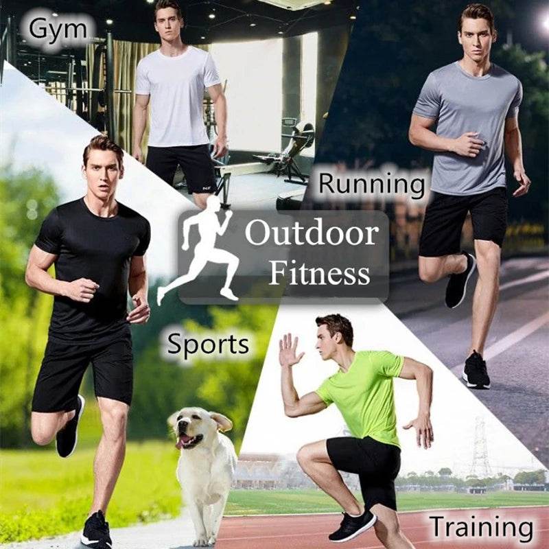 Men's Quick Dry Short Sleeve Gym Running Moisture Wicking Round Neck T-Shirt Training Exercise Gym Sport Shirt Tops Lightweight - findify 2025