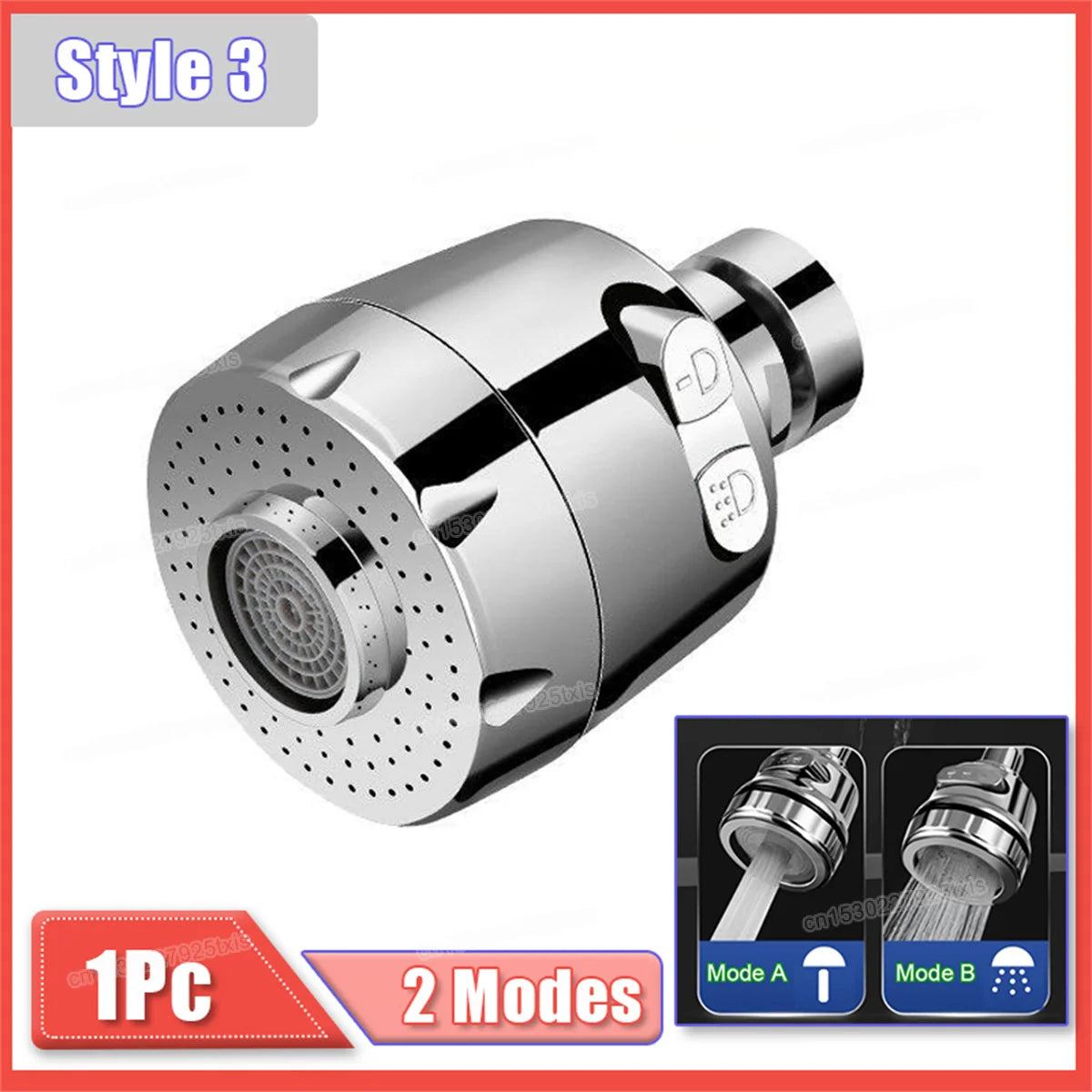 360° Rotatable Faucet Extender & Water Saving Nozzle – 2/3 Mode Adjustable Faucet Adapter for Kitchen & Bathroom Sink