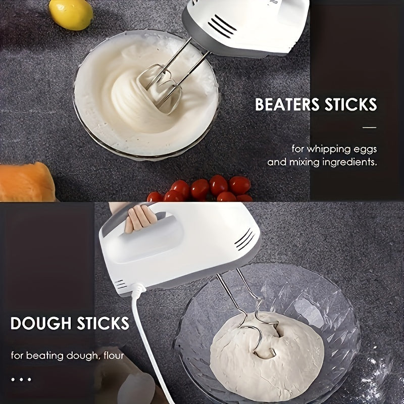 PANCERKA 1Set Electric Hand Mixer, 7-Speed Hand-Held Egg Beater Whisk Breaker, Electric Mixer, Kitchen Appliances Stirrer, Electric Food Mixers for Mixing in Bowls