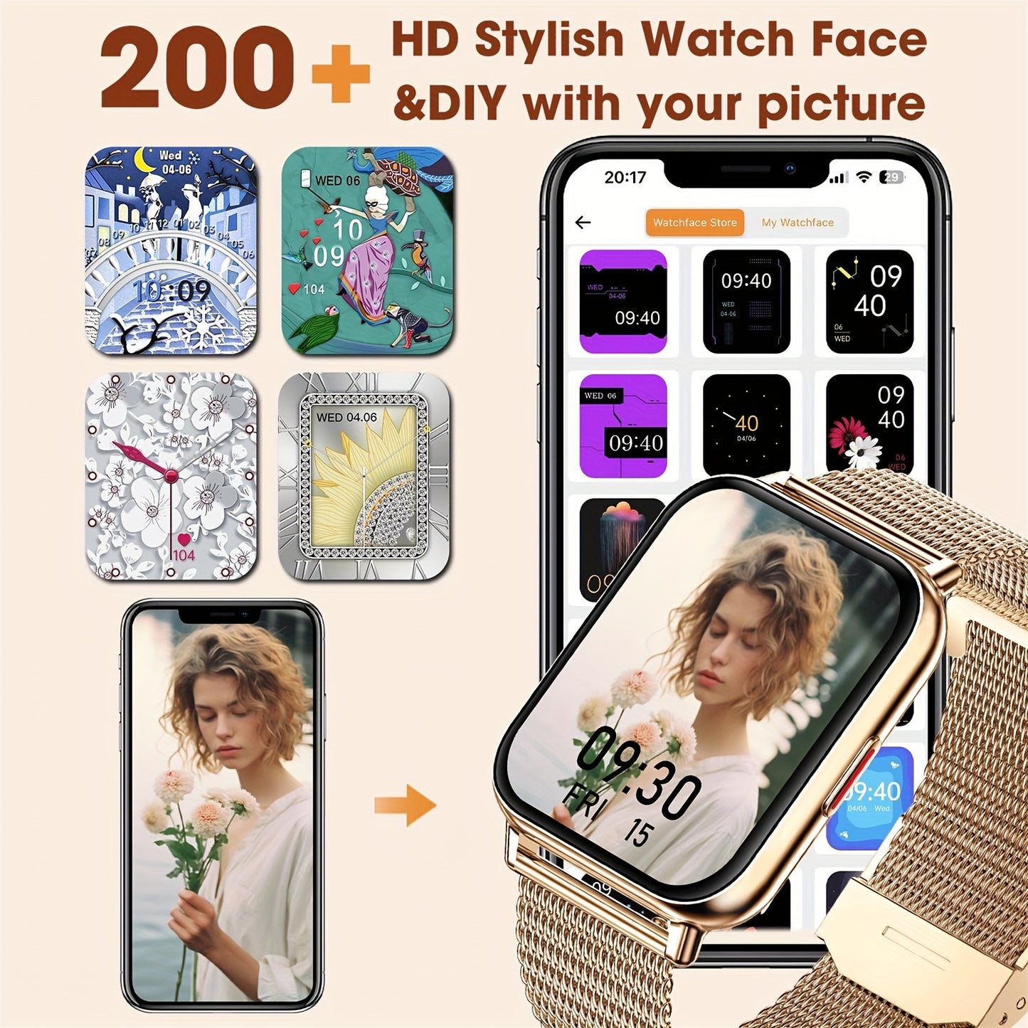 New Smartwatch 1.85 Inch, Wireless Make/Receive Calls Multiple Sports Modes Sedentary Reminder Weather Forecast Message Notification Multi-Sports Mode Compatible With Android And Apple Phones Smartwatch For Men And Women Best