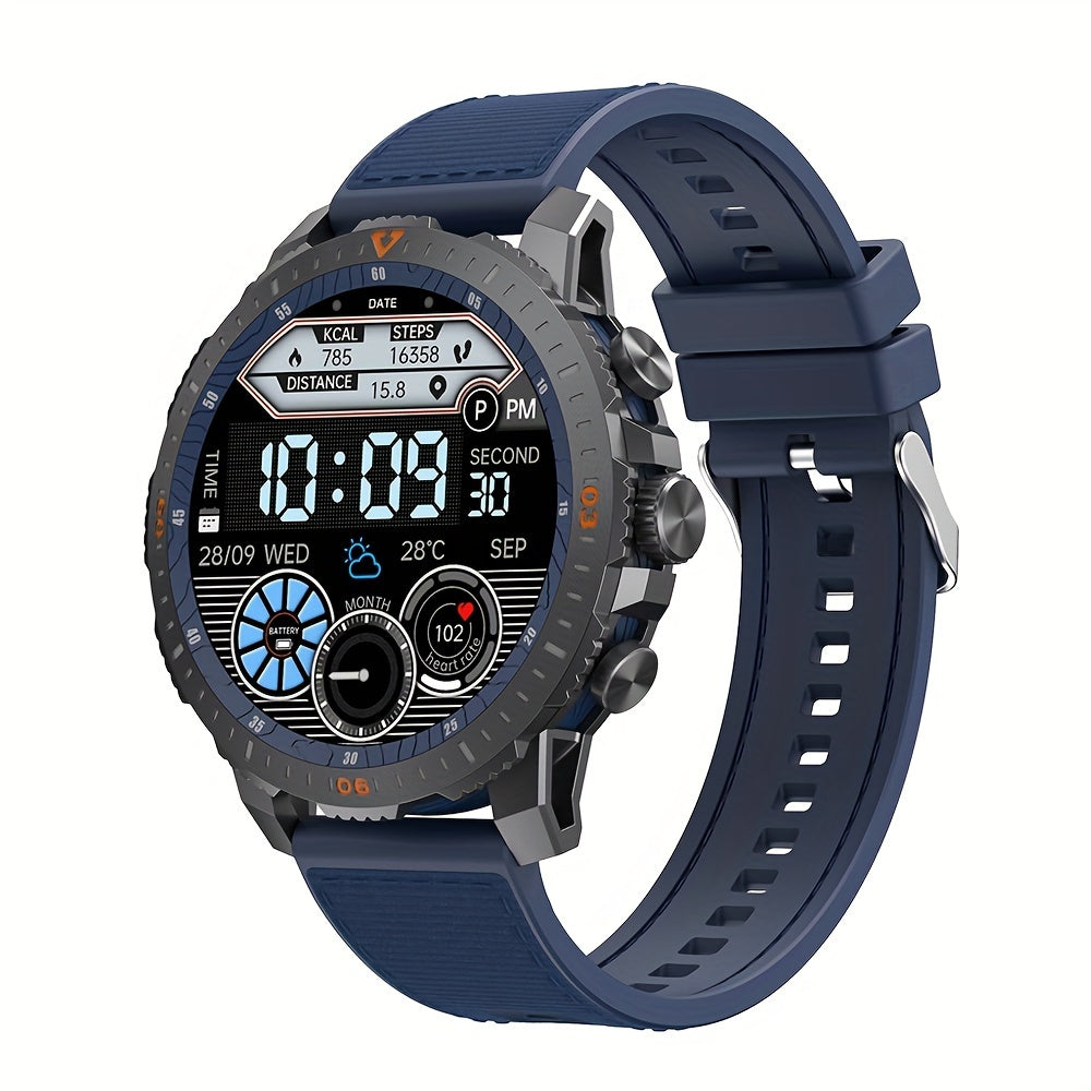 For Samsung Android Phones, Rugged Men's Smartwatch, Wireless BT5.0, Texting And Calling, With Voice Assist, 460P AMOLED Large Screen, 49mm Circle Screen, Smart Bracelet For Health Steward, Whatsapp Message Remind, With App F