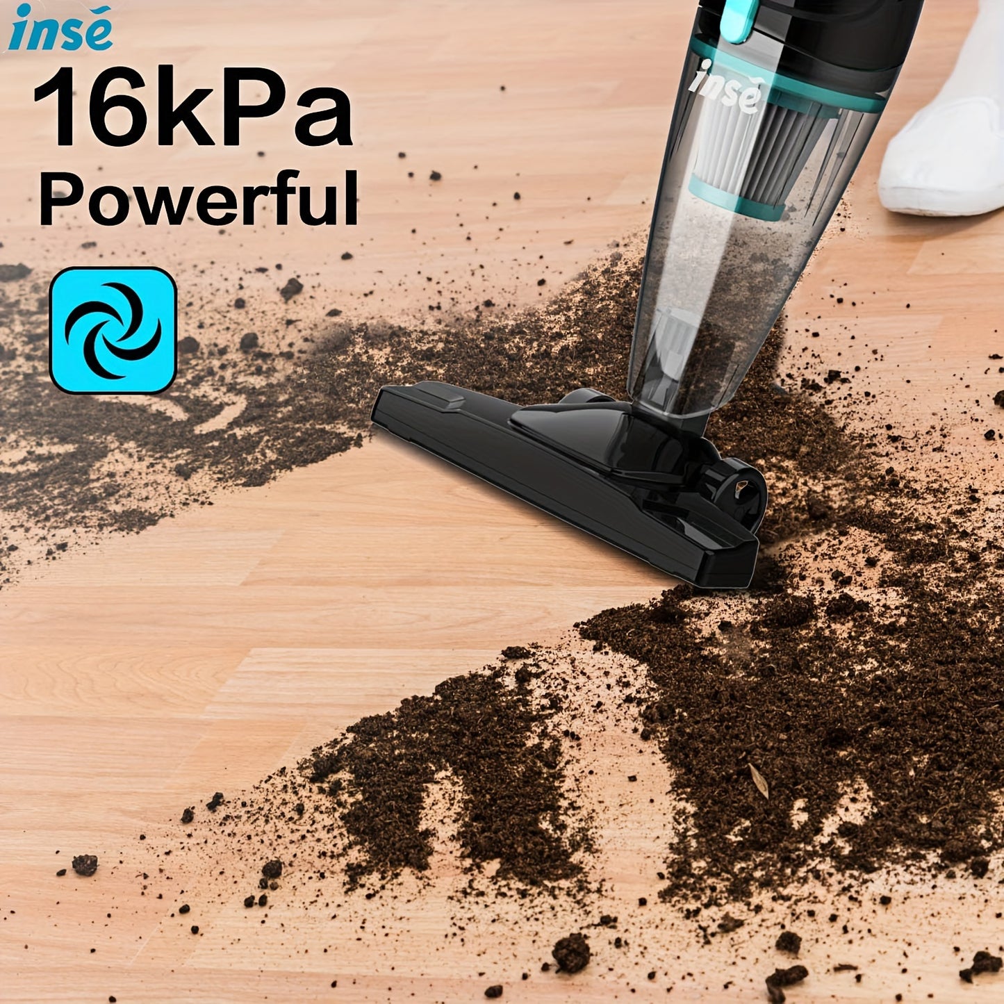 INSE R3s Corded Vacuum Cleaner, 400W High-Performance Motor, 16KPa Strong Suction, Lightweight Design with Advanced Filtration for Pet Hair & Dust, Includes 9 Accessories, Flexible ≥275.59inch Cable, Ergonomic Grip, Ideal f