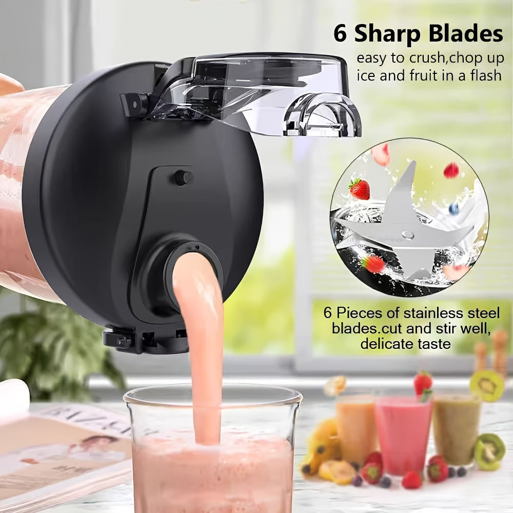 1pc, Portable Electric Juicer Cup Personal Blender-for Shakes & Smoothies Multi-Functional Personal Blender With Ice Crushing Ability, 20.29oz Capacity, USB Rechargeable, Kitchen Accessories Juicer Accessories Back To School