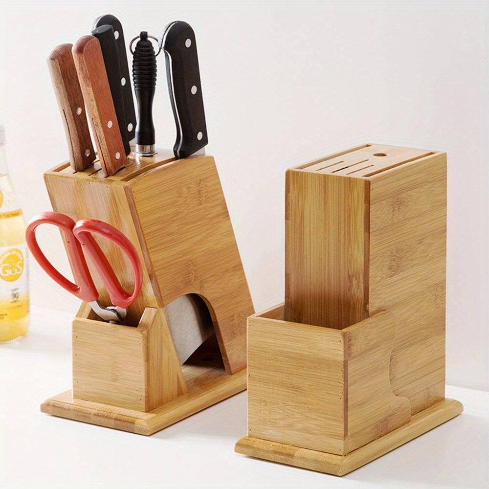 1pc Knife Storage Rack, Simple Bamboo Storage Rack, Kitchen Knife And Scissors Storage Rack, Chopsticks Storage Rack, Kitchen Supplies
