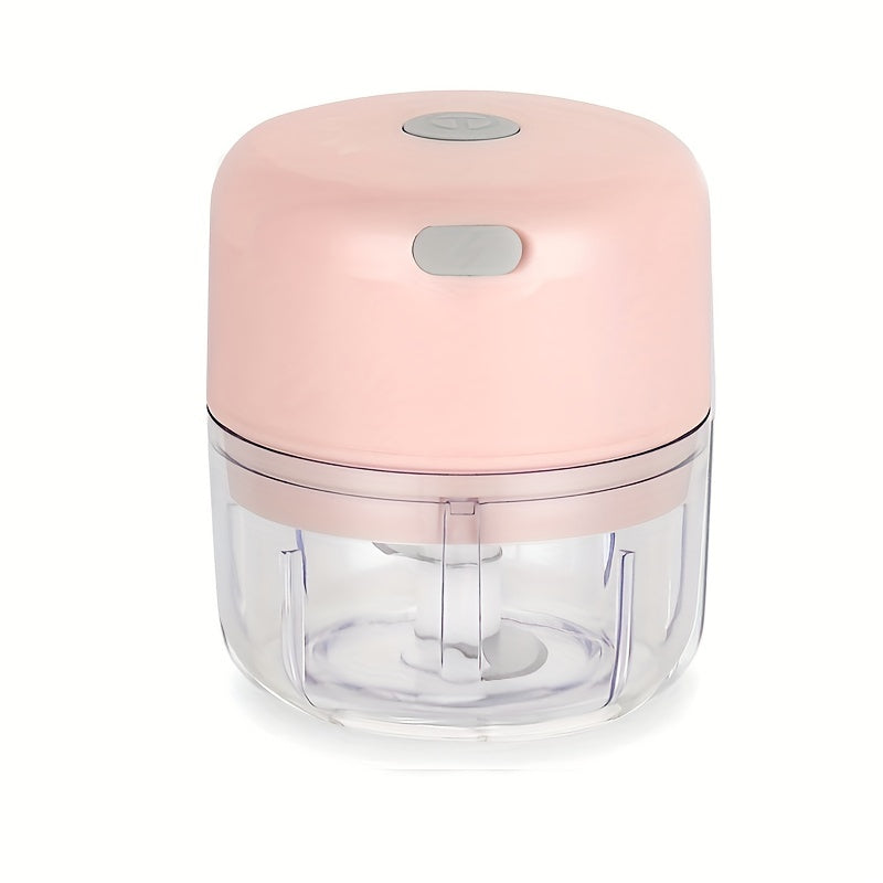 100ml/250ml USB Rechargeable Mini Kitchen Garlic Press, Electric Garlic Chopper and Meat Grinder, Masher