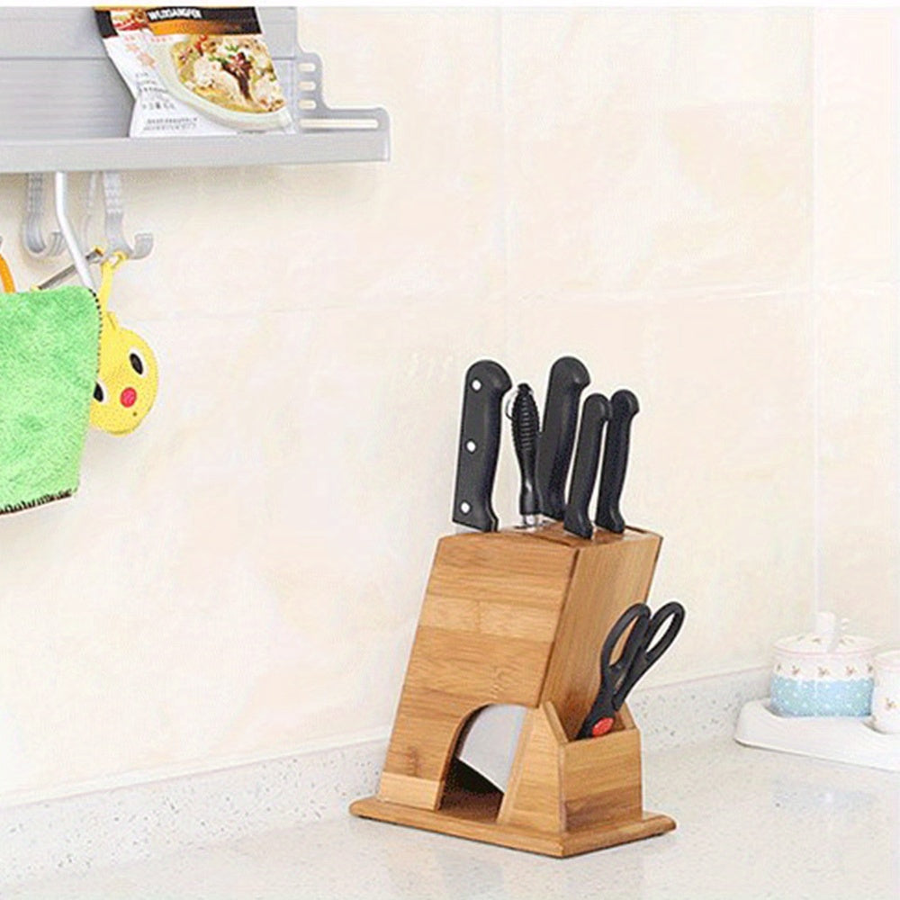 1pc Knife Storage Rack, Simple Bamboo Storage Rack, Kitchen Knife And Scissors Storage Rack, Chopsticks Storage Rack, Kitchen Supplies