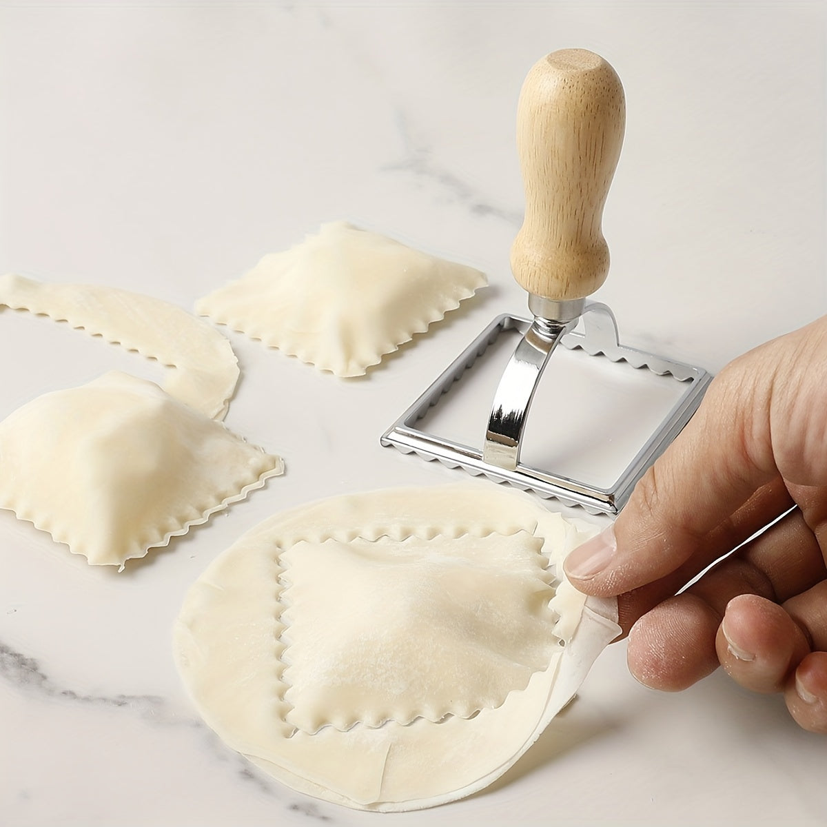 3pcs, Cookie Cutters And Dough Roller, Zinc Alloy Pastry Cutters And Dough Wheel Cutter, Dumpling Molds, Dumpling Skin Maker, Baking Tools, Kitchen Gadgets, Kitchen Accessories