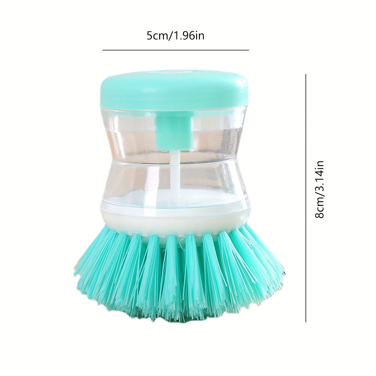 1pc Ceramic Soap Dispenser Dish Brush: Perfect For Dishes, Pots, Pans & Kitchen Sinks - Household & College Dorm Essentials!