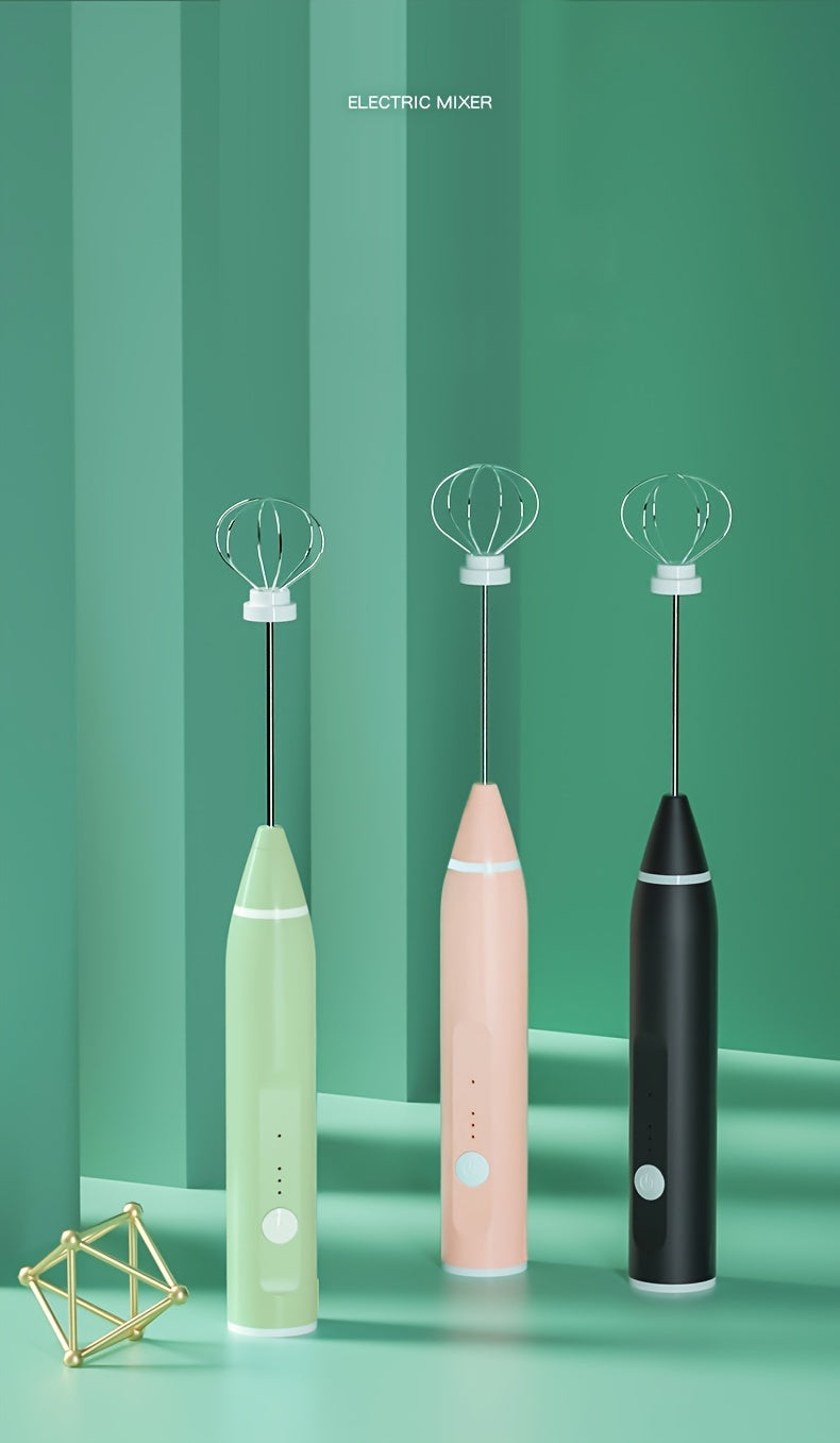 1pc Electric Milk Frother Portable Egg Beater USB Rechargeable Handheld Coffee Blender Milk Shaker Mixer Foamer Food Blender