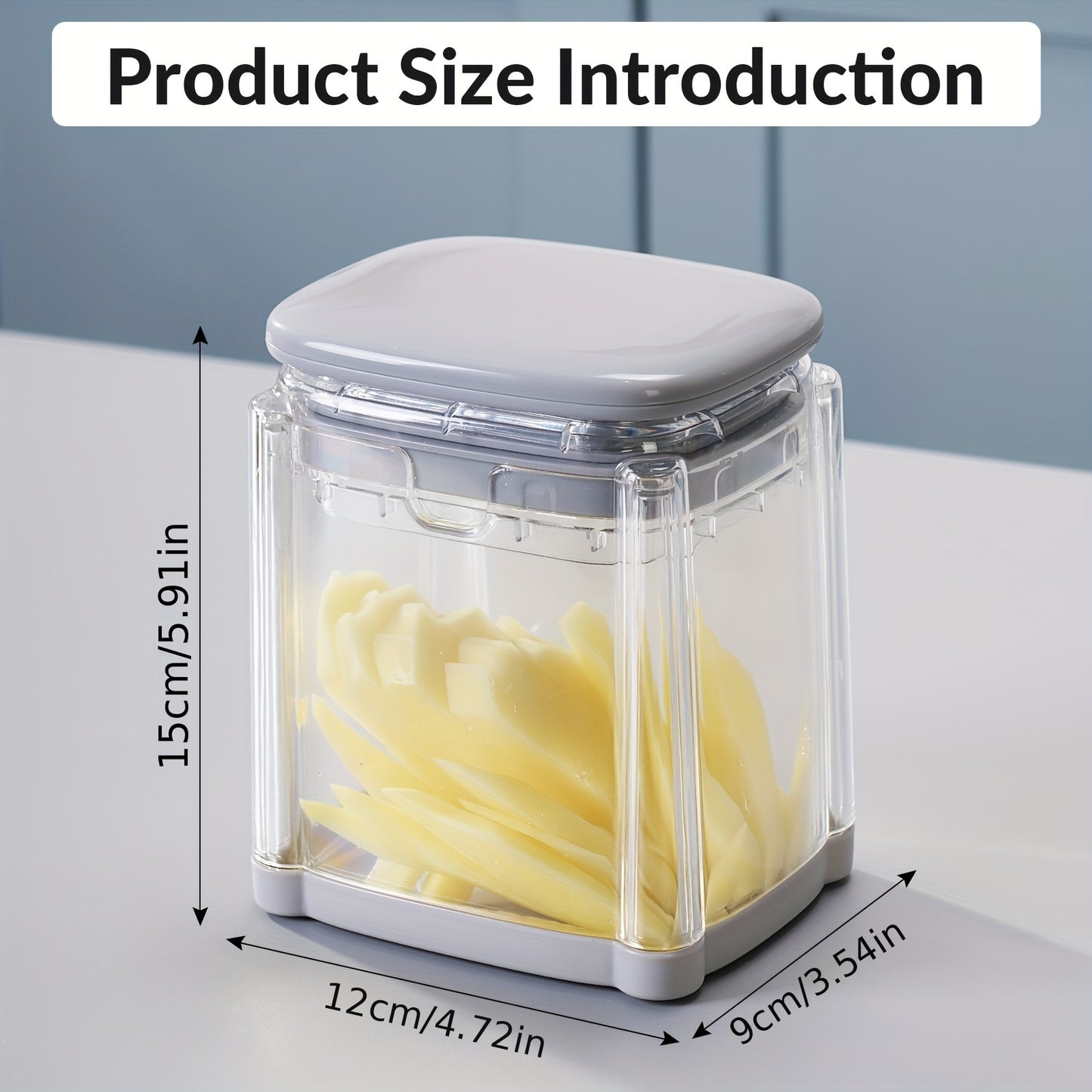 1pc French Fry Cutter, 4-Blade Vegetable Chopper & Dicer for Potatoes, Onions, Chilies, Fruits - Kitchen Utensils & Tools