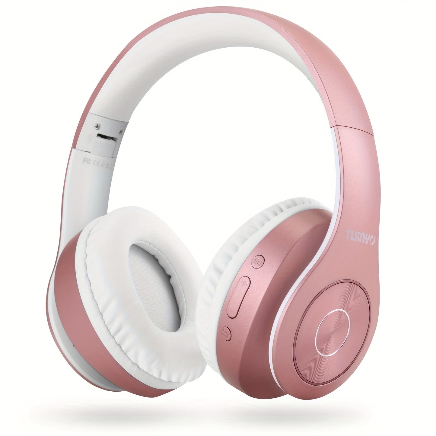 40H Wireless BT Headphones - TUINYO Over Ear Stereo Headset with Deep Bass, Soft Memory-Protein Earmuffs, Built-in Mic for PC/Cell Phones/TV Wired Mode