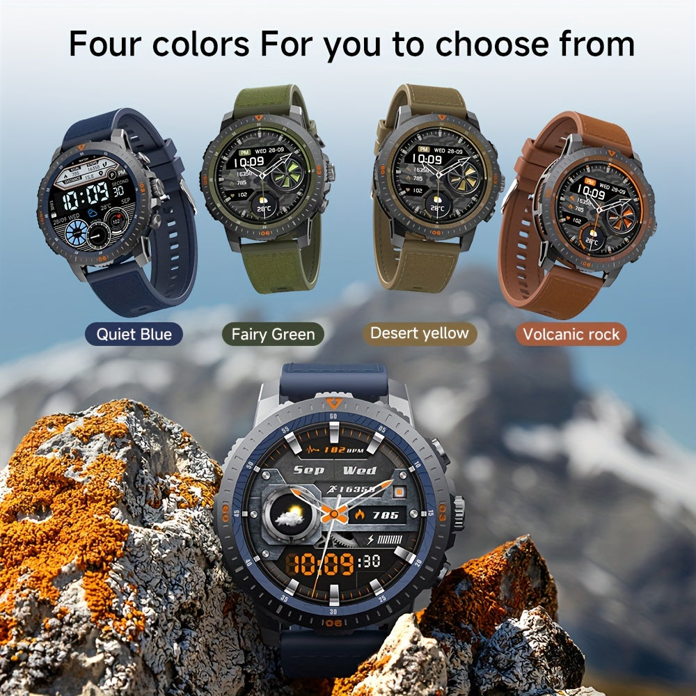 For Samsung Android Phones, Rugged Men's Smartwatch, Wireless BT5.0, Texting And Calling, With Voice Assist, 460P AMOLED Large Screen, 49mm Circle Screen, Smart Bracelet For Health Steward, Whatsapp Message Remind, With App F