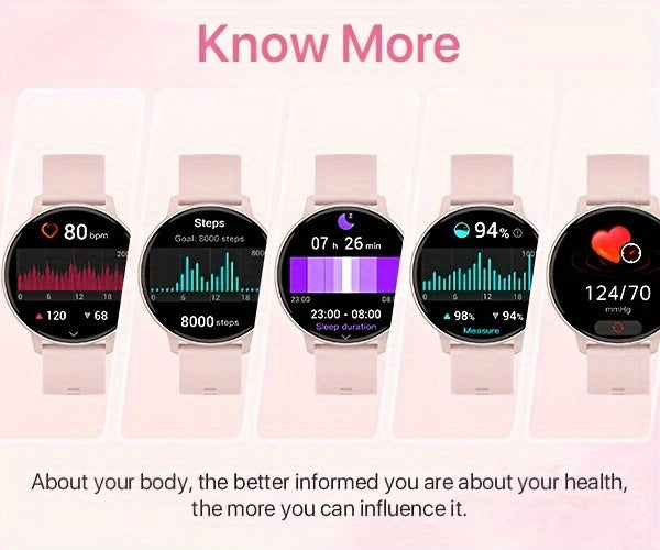 Smart Watch Gift for Women, 1.39-inch Full Touch Screen, Smart Call Watch with Answer and Make Call for iPhone and Android Phones, Message Push, Fitness Tracking Watch, Pedometer, Distance, Calories, 100+ Sports Modes, Sports