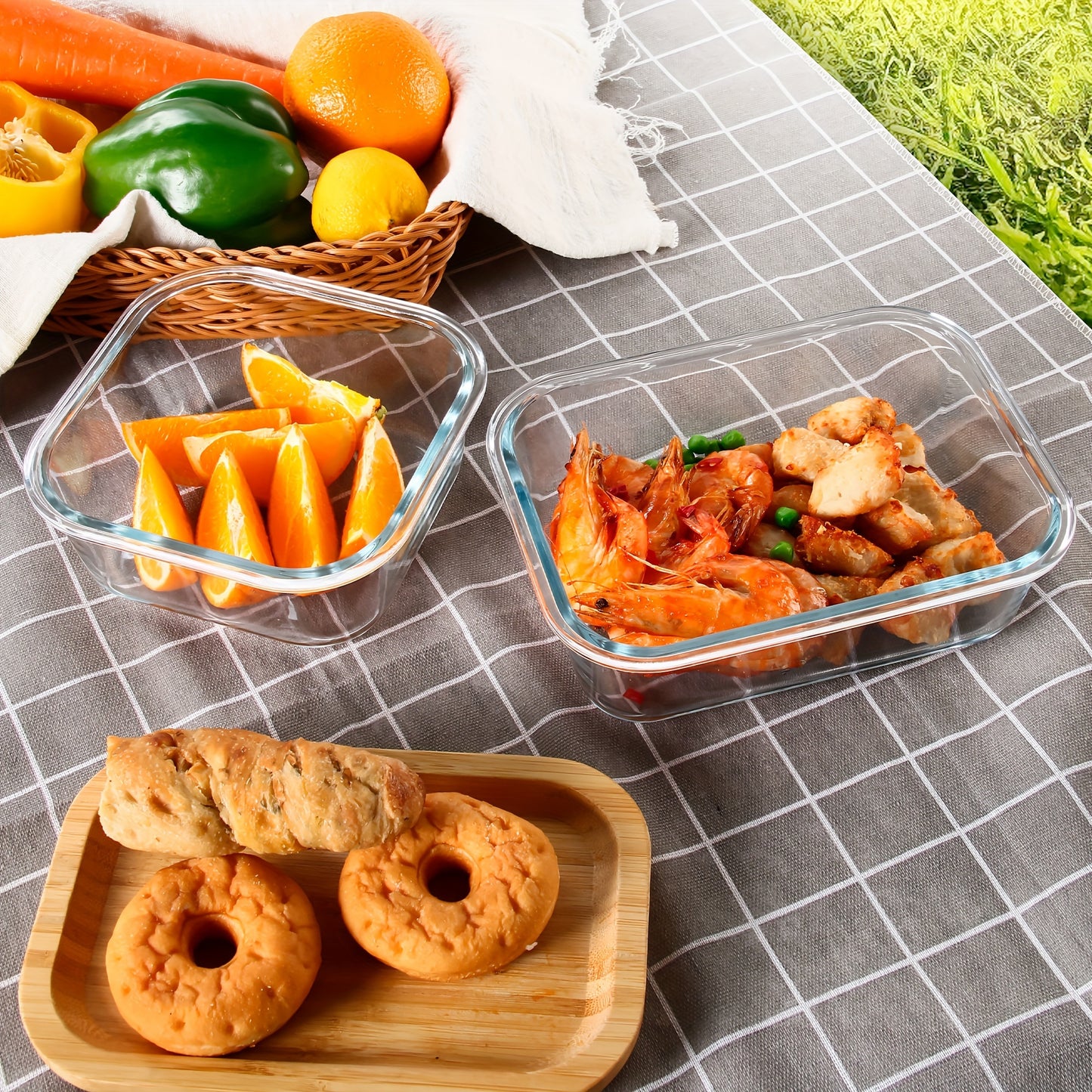 16 Pack Glass Meal Prep Containers, Food Storage Containers with Airtight Lids, Dishwasher/Microwave/Oven/Freezer Safe Glass Containers for Leftovers