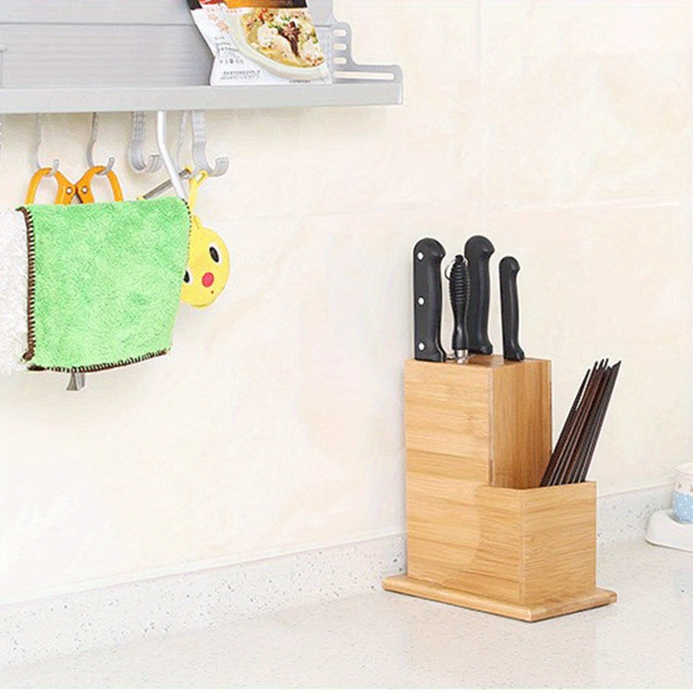 1pc Knife Storage Rack, Simple Bamboo Storage Rack, Kitchen Knife And Scissors Storage Rack, Chopsticks Storage Rack, Kitchen Supplies