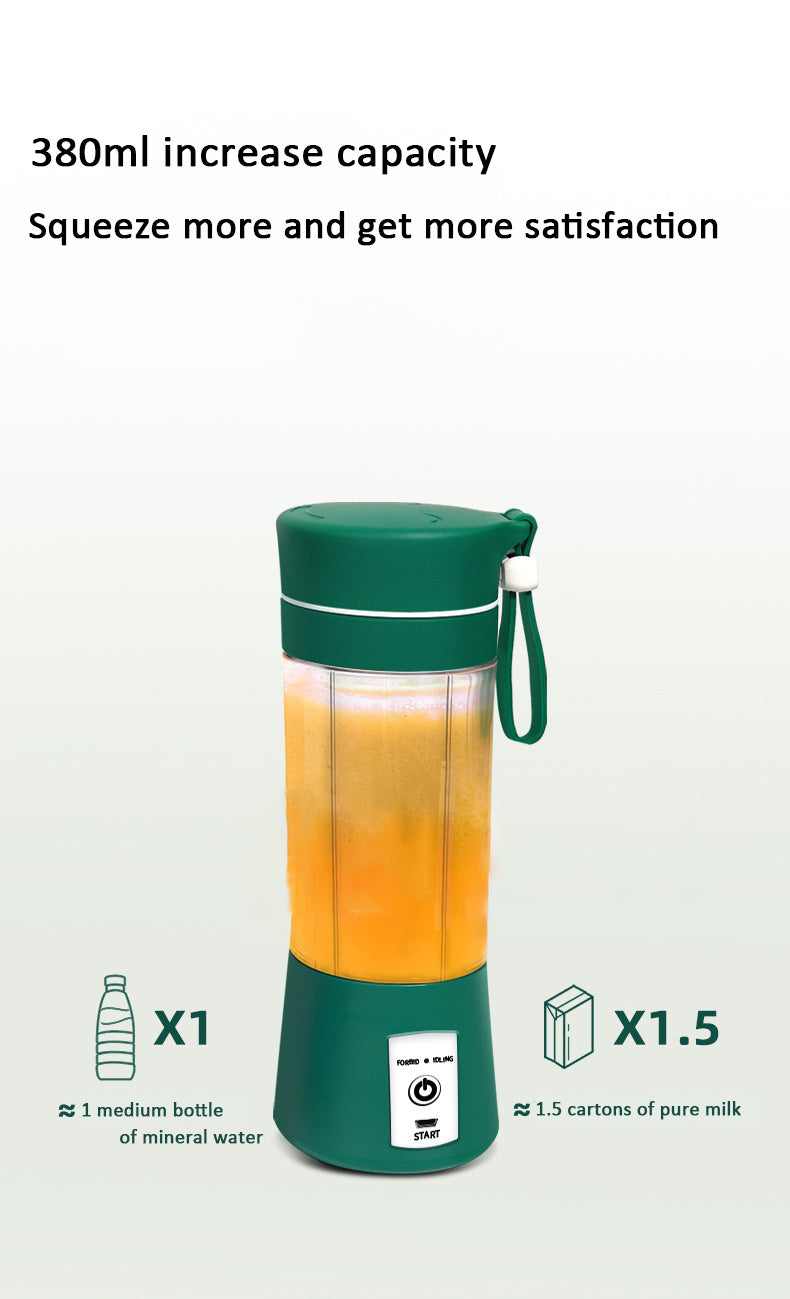 1pc Wireless Portable USB Blender, 6 Blades, Suitable For Fruit Smoothies, Home Automatic Juice Cup For Baby And Mommy
