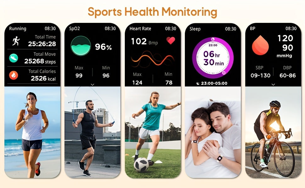 Women's Smart Watch Gift, 1.83-inch Touch Screen, Wireless Calls, Messages Notification, Compatible iPhone/Android Phones, Fitness Tracking Watch, Calories, Distance, Pedometer, 100+ Sport Modes, Smart Bracelet for Women, Sle