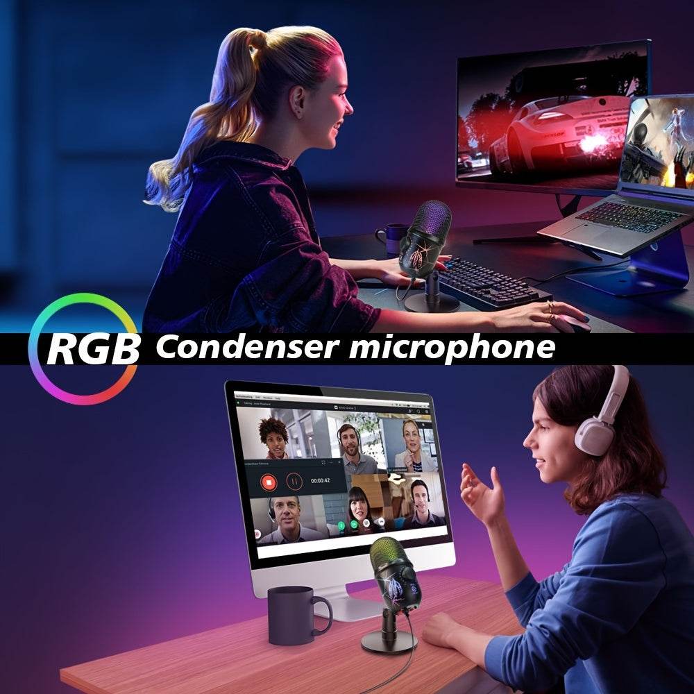 RGB Condenser Microphone with Noise Reduction - findify 2025