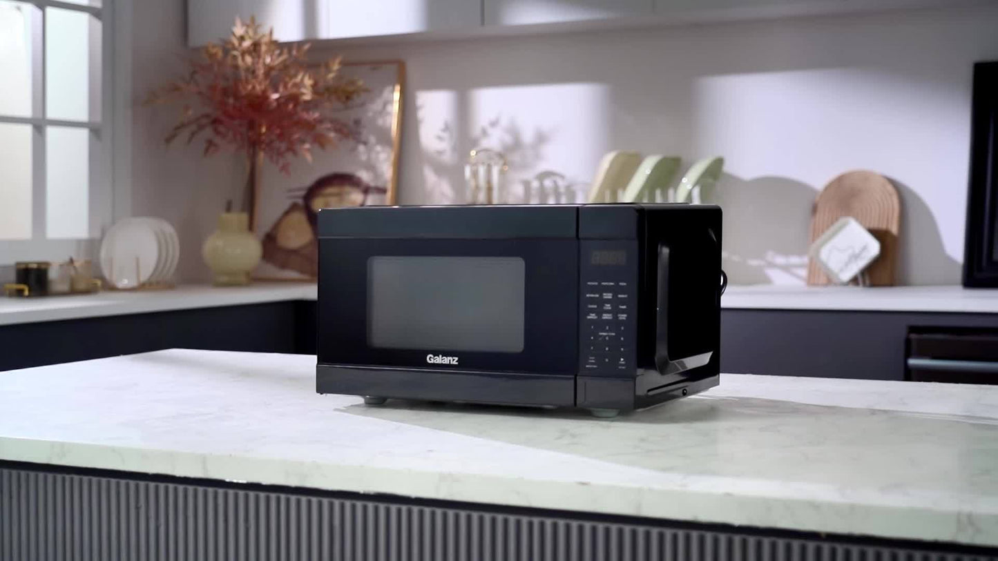 0.9 Cu Ft Large Capacity Galanz Microwave Oven - 6 Convenient Auto Menus, Removable Turntable, Easy Cooking, Space-Saving Design, Perfect Kitchen Essentials for Home Cooking